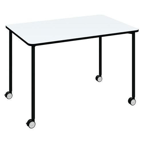 Table Mobile Flex Office 116x76 Cm Plateau Blanc