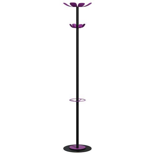 Portemanteau Range Color Fût Noir 8 Patères Violet