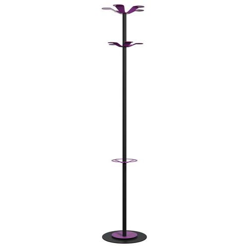 Portemanteau Range Color Fût Noir 10 Patères Violet