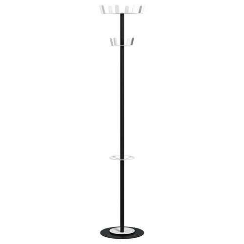 Portemanteau Range Color Fût Noir 12 Patères Blanc