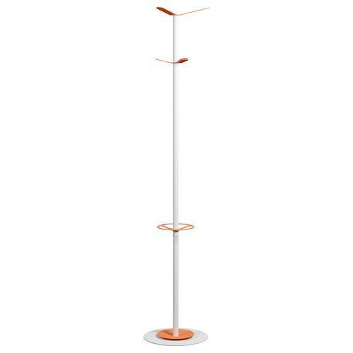 Portemanteau Range Color Fût Blanc 6 Patères Orange
