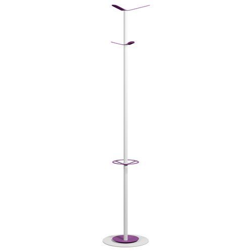 Portemanteau Range Color Fût Blanc 6 Patères Violet
