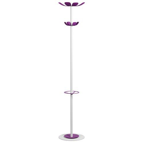 Portemanteau Range Color Fût Blanc 8 Patères Violet