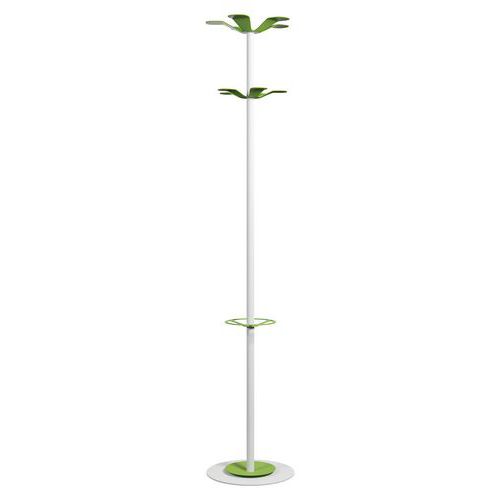 Portemanteau Range Color Fût Blanc 10 Patères Vert