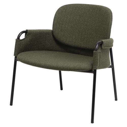 Fauteuil Cloth Pied Noir Assise Verte