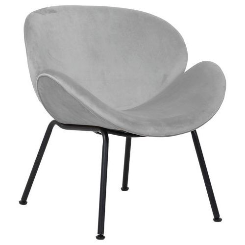 Fauteuil Mili Pied Noir Assise Grise