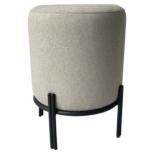 Pouf Nest Pied Noir Assise Grise