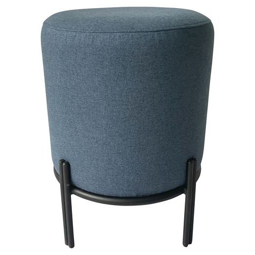 Pouf Nest Pied Noir Assise Bleue