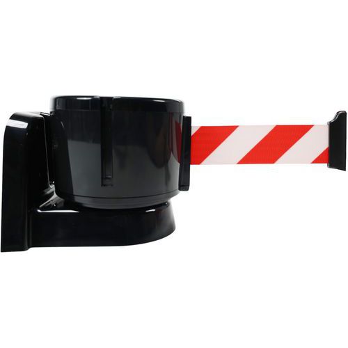 Enrouleur Mural Magnétique À Sangle 12m - Rouge Et Blanche