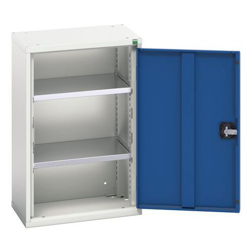 Bott - Armoire Verso 800x525x350mm - Acier Bleu Gris Clair - 1 Porte - 2 Tablettes 75kg - Livrée Montée