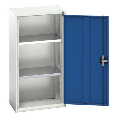 Bott - Armoire Verso Acier 1000x525x350mm Bleu - 1 Porte 2 Tablettes 75kg/tablette - Livrée montée