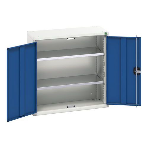 Bott - Armoire d'atelier Verso 2 portes bleues - 800x350x800mm - Acier robuste - Charge 1000kg