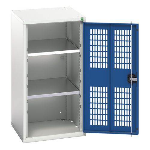 Bott - Armoire porte ventilée Verso 1000x525x550mm Bleu - Acier - Charge 1000kg - Livrée montée