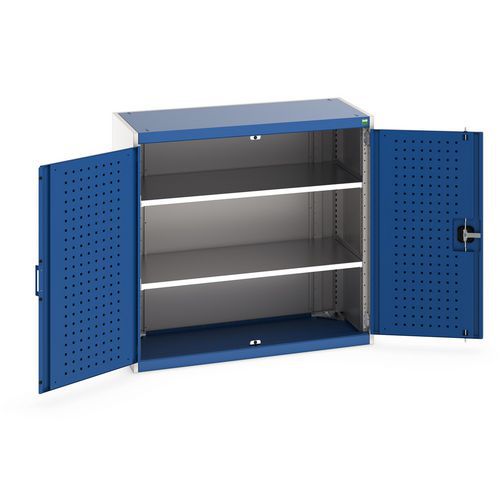 Armoire lourde à portes battantes Cubio - LxPxH 1050x525x1000mm + 2 tablettes - Bott
