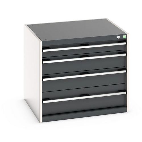 Armoire d'atelier à tiroirs cubio SL-877-4.1 gris clair et anthracite - Bott