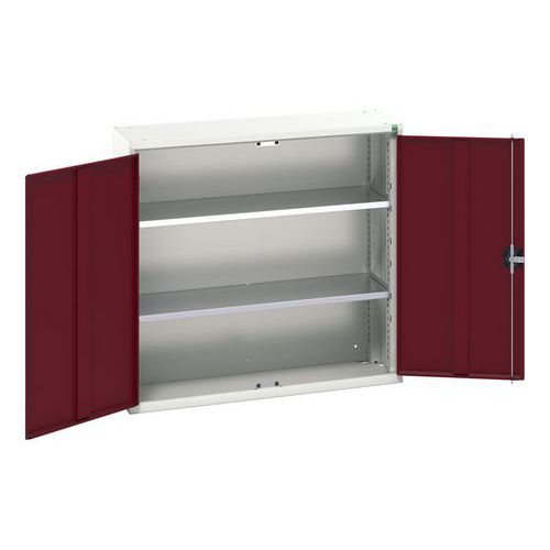 Bott - Armoire d'atelier Verso Acier Rouge Foncé 1000x1050x350mm 2 Portes 1000kg Charge Max