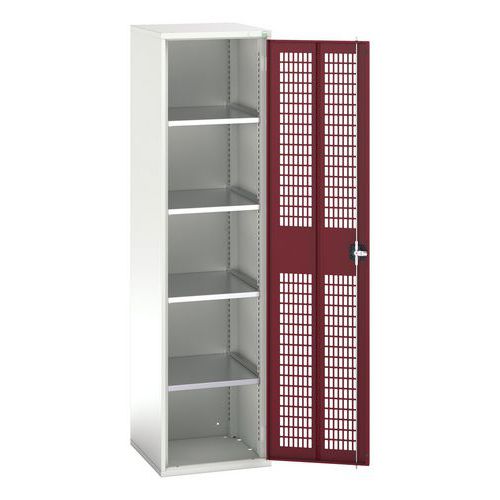 Bott - Armoire porte ventilée Verso 2000x525x550mm Rouge - 1000kg Charge Max - Acier - Gris Clair Rouge Foncé