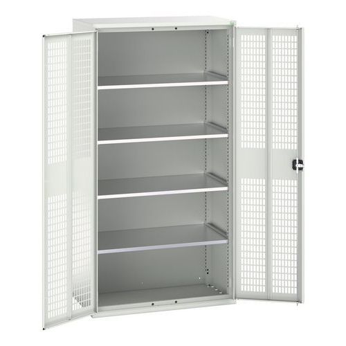 Bott - Armoire porte ventilée Verso - 2000x1050x550mm Gris clair - Acier 1000kg - Livré monté