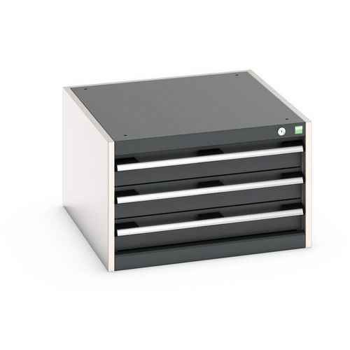 Armoire à tiroirs Cubio - 400x650x750mm - 3 tiroirs Anthracite - Bott