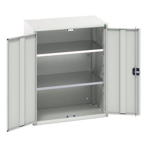 Armoire à tiroirs Verso - 2 tablettes, 800x1000mm, Gris clair - Bott