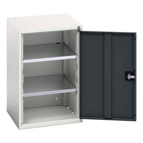 Bott - Armoire Verso 800x525mm Anthracite - Acier 1000kg - 1 Porte 2 Tablettes - Mobilier d'atelier