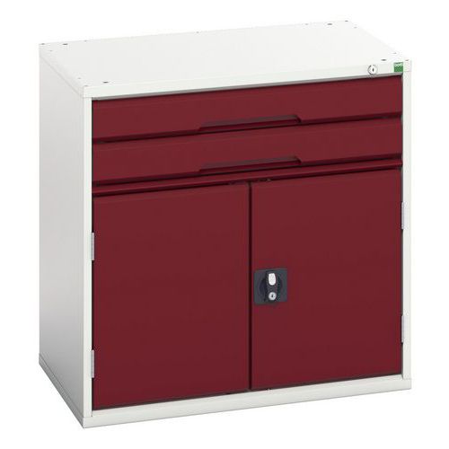 Armoire à tiroirs Verso - 2 tiroirs, 1 tablette, 800mm, Largeur 800mm, Poids 47.32kg - Bott