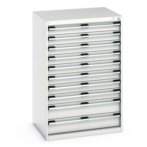 Bott - Armoire d'atelier SL-86 à 10 tiroirs - Gris clair 120cm - Charge 1500kg - Acier robuste
