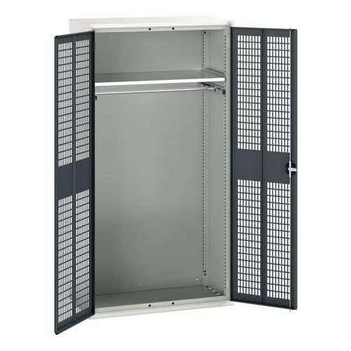 Bott - Armoire EPI Verso anthracite 2 portes - Acier 1050x2000mm - Vestiaire à casiers et penderie - Livré monté