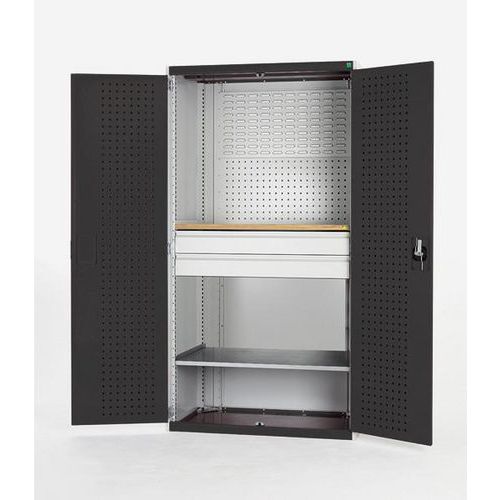 Armoire Cubio Bott - 1300mm, 1 tablette, 2 tiroirs