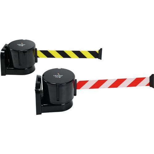 Enrouleur Mural À Sangle 12m - Jaune Et Noire - À Fixer
