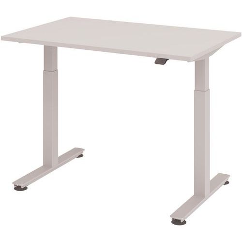 Bureau Droit Ãlectrique 120 X 80 Cm Gris