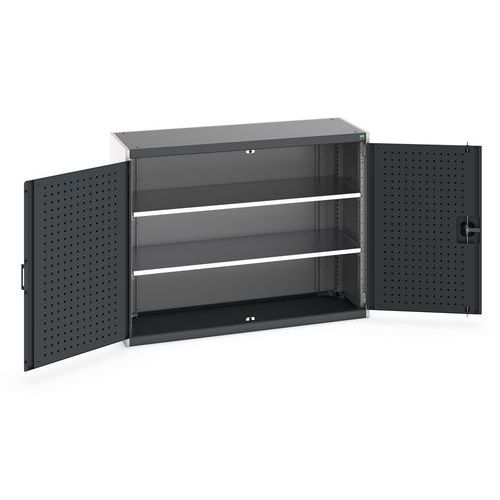 Armoire Cubio - 2 Portes Anthracite, Largeur 1300mm, Charge 160kg - Bott
