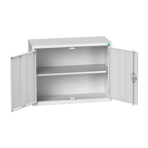 Bott - Armoire murale Verso 80cm Gris Clair - 1 Tablette - Acier Robuste - Idéale Atelier
