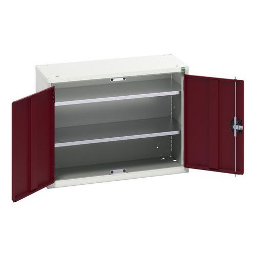 Armoire murale Bott Verso 80cm Gris/Rouge 2 Tablettes 15.48kg