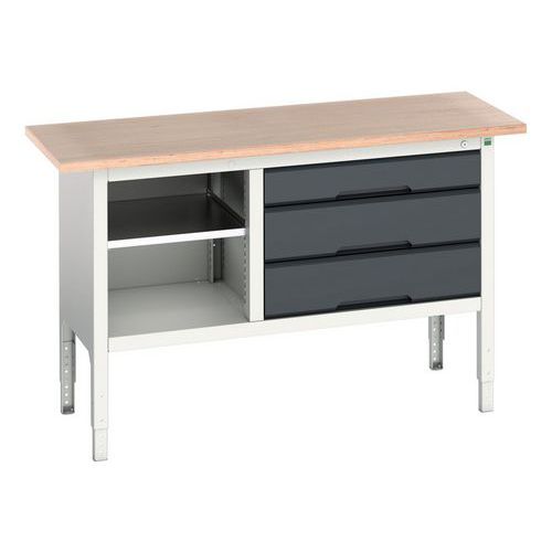 Etabli Monobloc Verso 1500mm 1 Tablette 3 Tiroirs - Bott