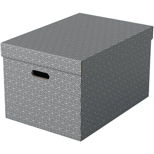 Boîte De Rangement Home Grand Format Lot De 3 Gris