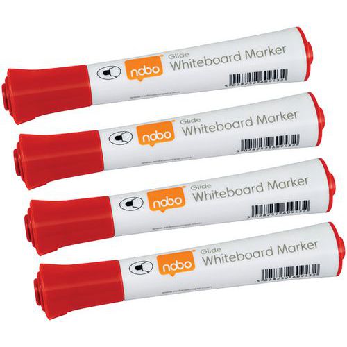Marqueur Tableau Blanc Glide Pointe Ogive Pack De 10 Rouge