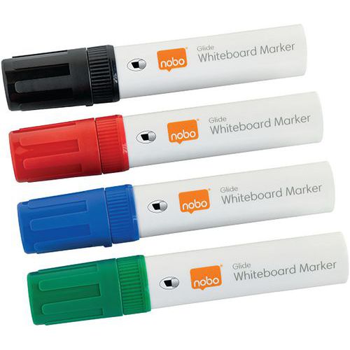 Marqueur Tableau Glide Pointe Biseautée Pack 4 Assortis