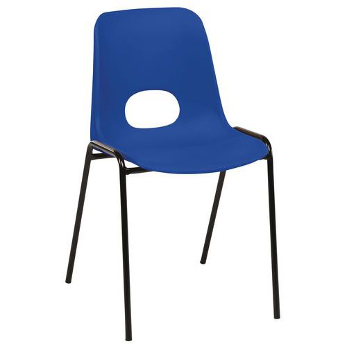 Chaises Floride M2 Pièt.noir Coque 0929 Bleu Roi