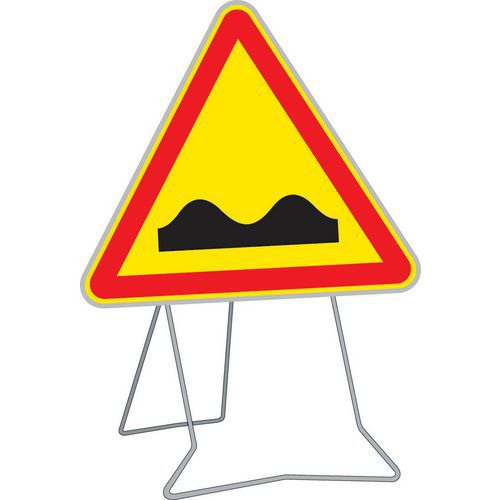 Aximum - Panneau AK2 Dos d'âne 700mm Classe 2 sur Pied - Triangle - Sécurité Routière