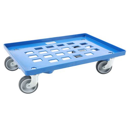 Plateau Roulant Grillagé Bleu 600x400mm - Force 250 Kg