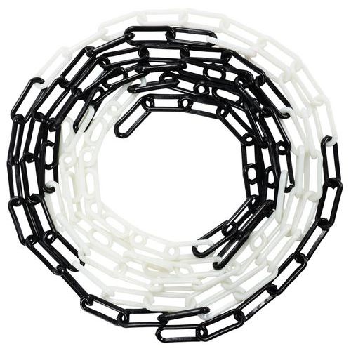 Novap - Chaîne Plastique Photoluminescente Noir/Jaune - 25m x 8mm - Idéale pour Parking
