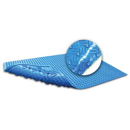 Ergomat - Tapis Caoutchouc Bleu Intensif - 60x90cm - Certifié Alimentaire, Résistant au Froid et à la Chaleur