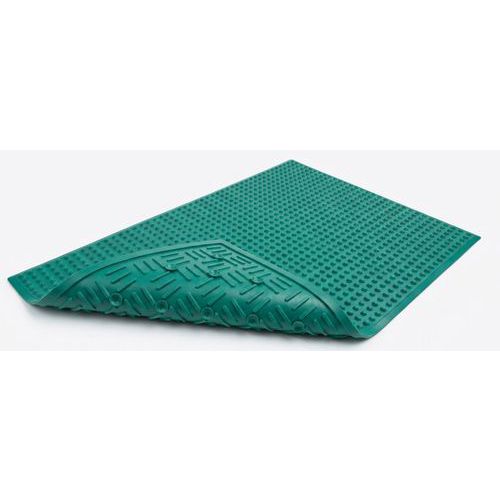 Ergomat - Tapis Caoutchouc Vert Intensif - 60x90cm - Certifié Alimentaire - Résistant Froid et Humidité
