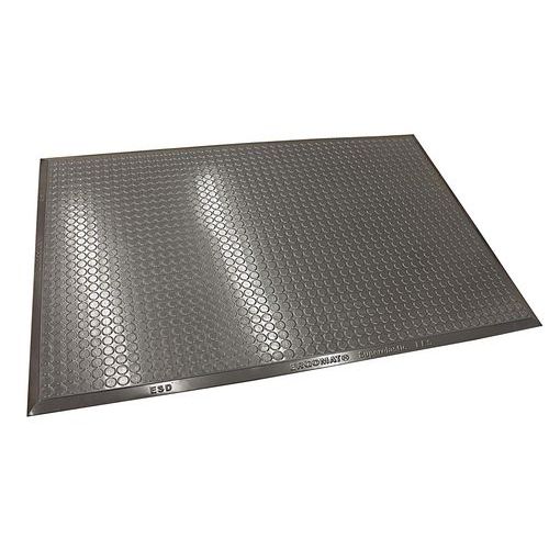 Ergomat - Tapis Antifatigue Antistatique 60x90cm Argent - Polyuréthane Intensif - Ergonomique