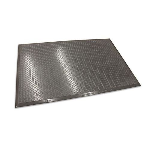 Ergomat - Tapis antifatigue antistatique 60x150cm Argent - Polyuréthane Intensif - Ergonomique