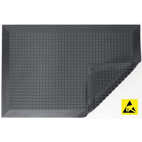 Ergomat - Tapis antifatigue antistatique 150x240cm Noir - Usage intensif - Nitrile - Confort ergonomique