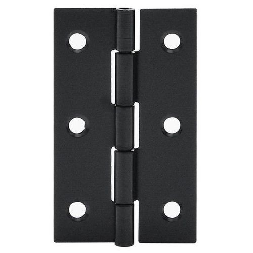 Charnière Rect Acier Époxy Noir Trous Fraisés 35x60x1mm
