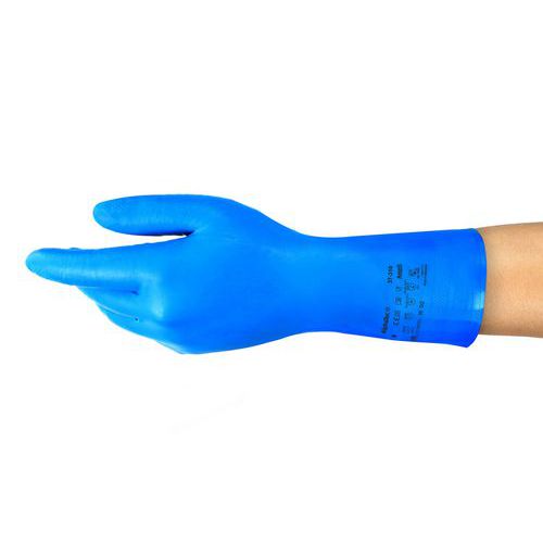 Ansell - Gants de manutention alimentaire AlphaTec 37-310 - Taille 8 - Nitrile Bleu - Usage Alimentaire