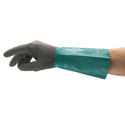 Ansell - 12 Gants de protection chimique en nitrile Alphatec® 58-435 - Ansell